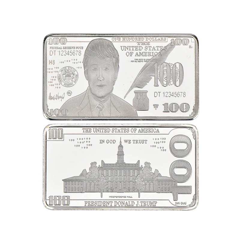 WR Donald Trump 2020 US Dollar Silver Coins Collectibles with Coin Holder America Bullion Bar Challenge Original Gifts | Дом и сад