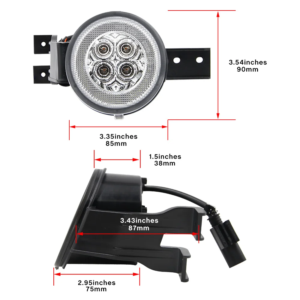 Прозрачные линзы 2 в 1 Янтарный светодиодный указатель поворота светильник белый