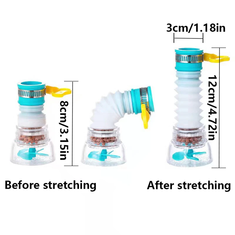 

Purifier Saving Faucet Extender 360-Degree Rotating Filter Splash-Proof Water Tap Extender Kitchen Water Filter Faucet Nozzle