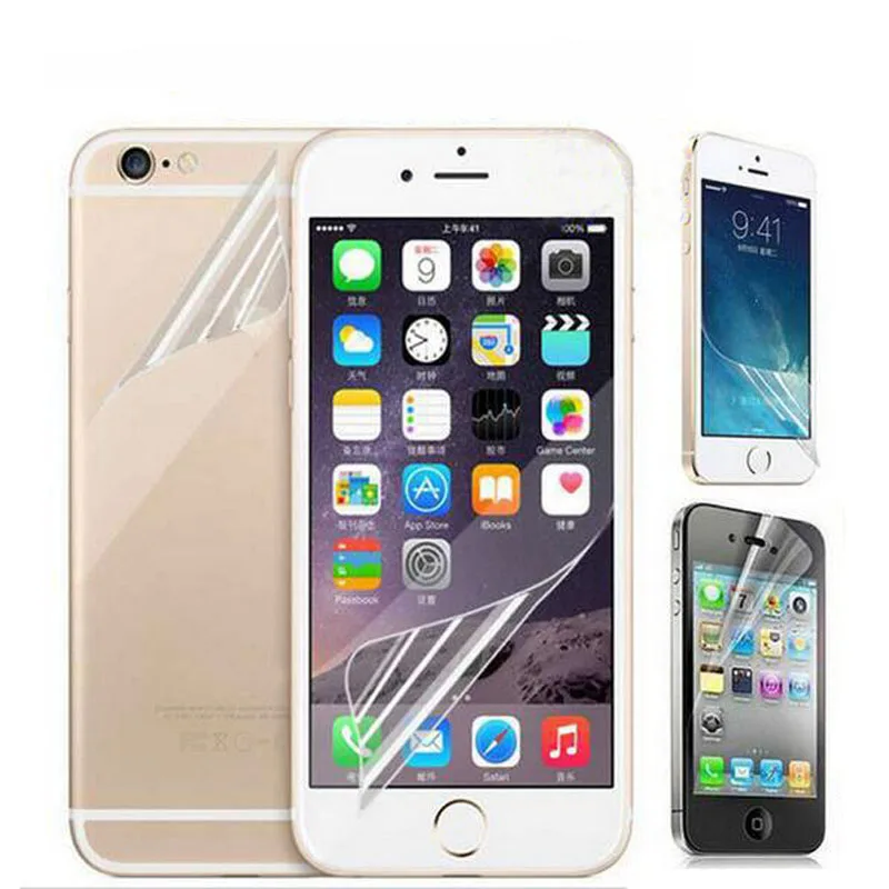 3 пары Передняя+ задняя прозрачная защитная пленка для экрана для iphone 11 Pro XS Max XR X 8 7 6 6S Plus 5S 5 SE 11Pro