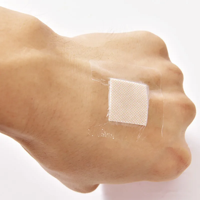 

100pcs 38*38mm Transparent PU Waterproof Bandage Adhesive Bandage First Aid Kit Breathable Security Protection OK Bandage