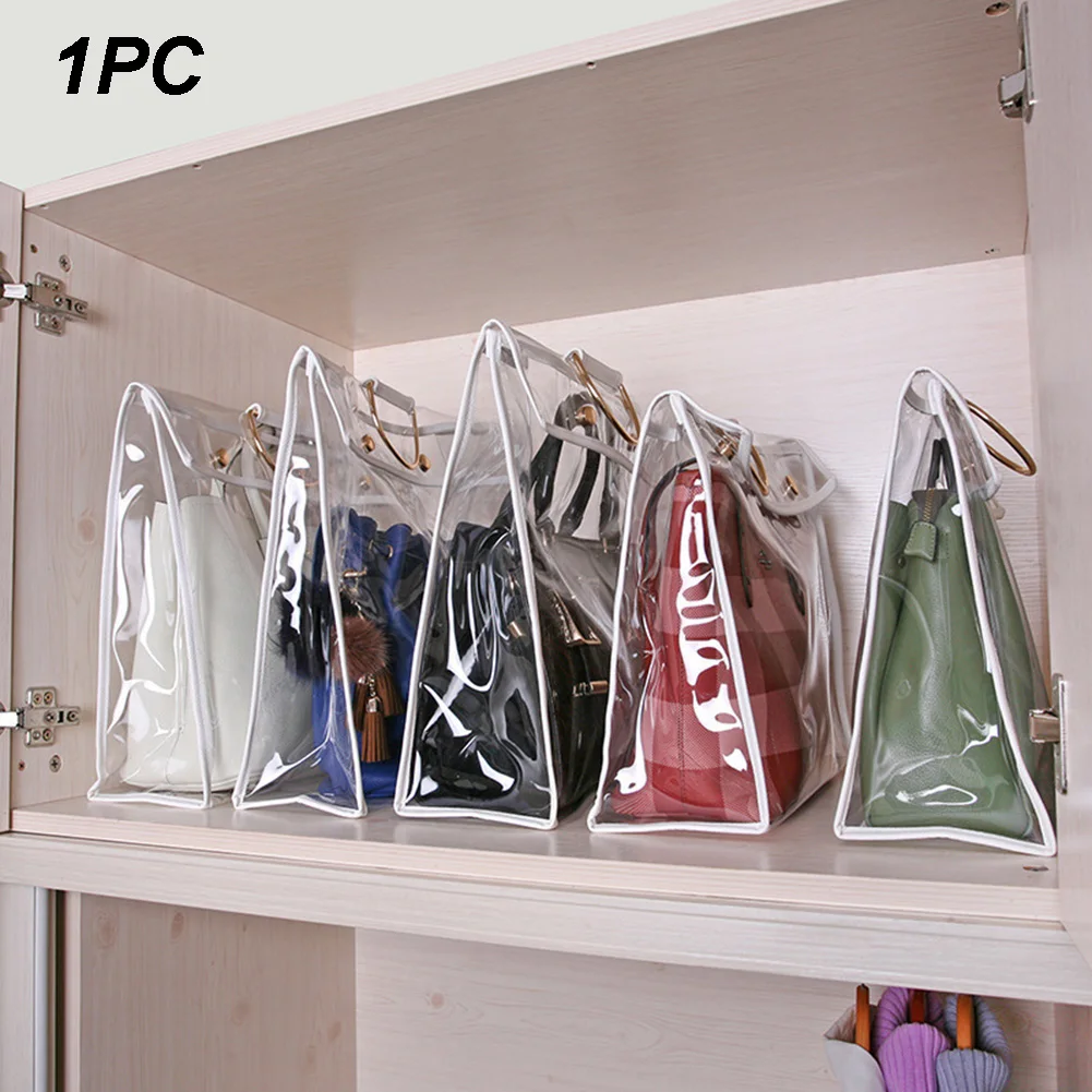 

Storage Bag Hook Ladies Hang Holder Wardrobe Clear Dustproof Tote Handbag