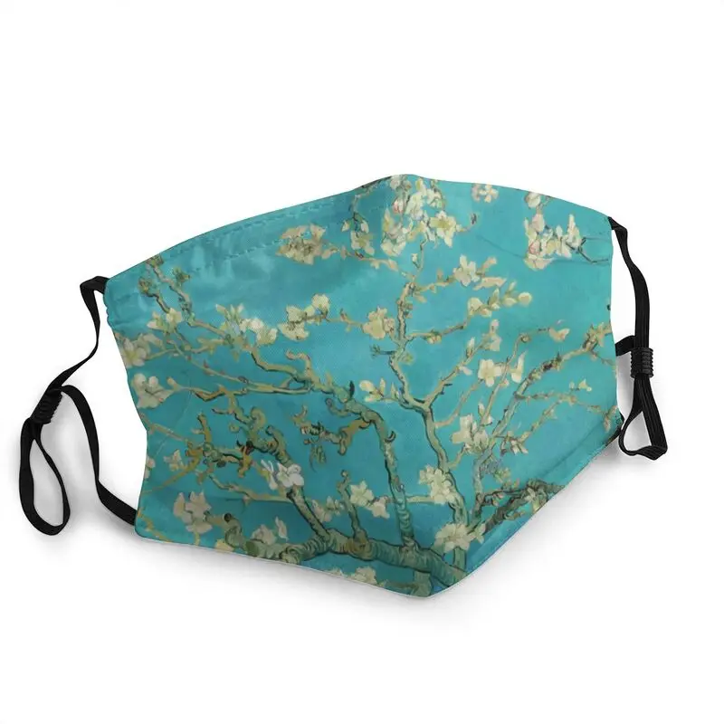 

Breathable Almond Blossoms Vincent Van Gogh Mask Art Flowers Painting Protection Cover Respirator Reusable Mouth Muffle