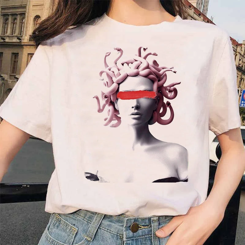 Новая футболка микеланжело Ulzzang Hands Femme винтажная женская Харадзюку 90s