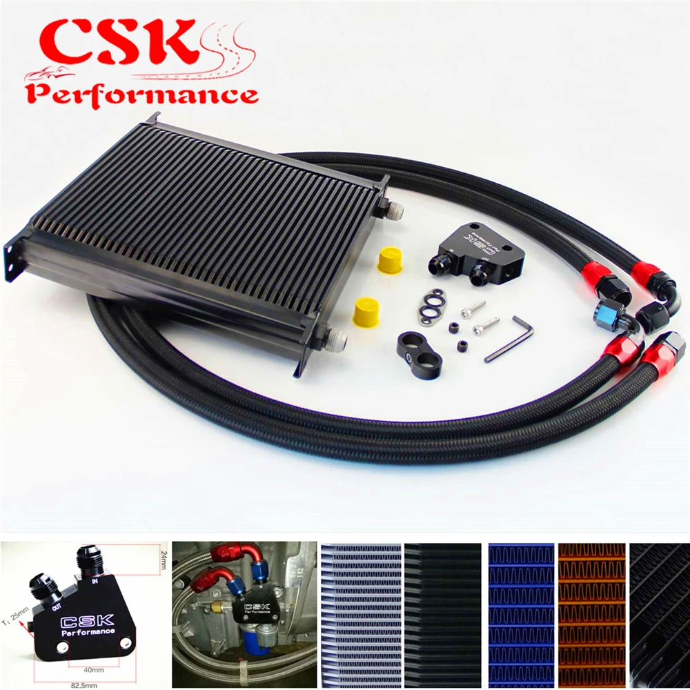 40 ряд 248 мм AN10 Масляный радиатор British Kit + мужской адаптер для сэндвич пластин