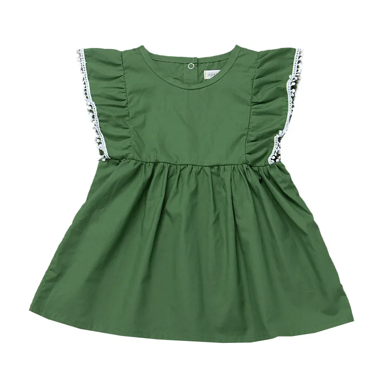 

2021Baby Girl Summer Dress Princess Party Cute Cotton Dress Kids Baby Girls Clothes Stripe Kids Girl Dresses