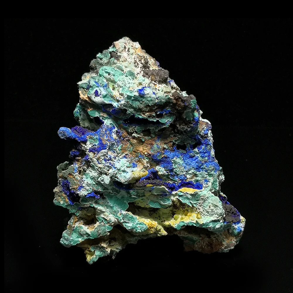 

272g F4-5b Natural Stone Quartz Malachite Azurite Mineral Crystal Specimen From Anhui PROVINCE CHINA