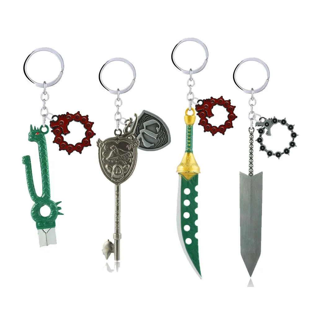 

The Seven Deadly Sins Key Chain Anime Keyrings LostBane Sword Key Holder Pendant Metal Keychains Charm Men Jewelry