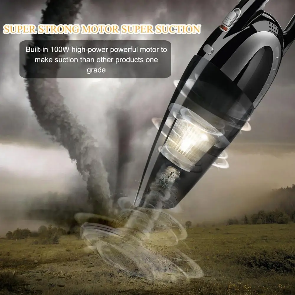 Портативный беспроводной ручной пылесос 120 Вт 6000 ПА Мощное всасывание