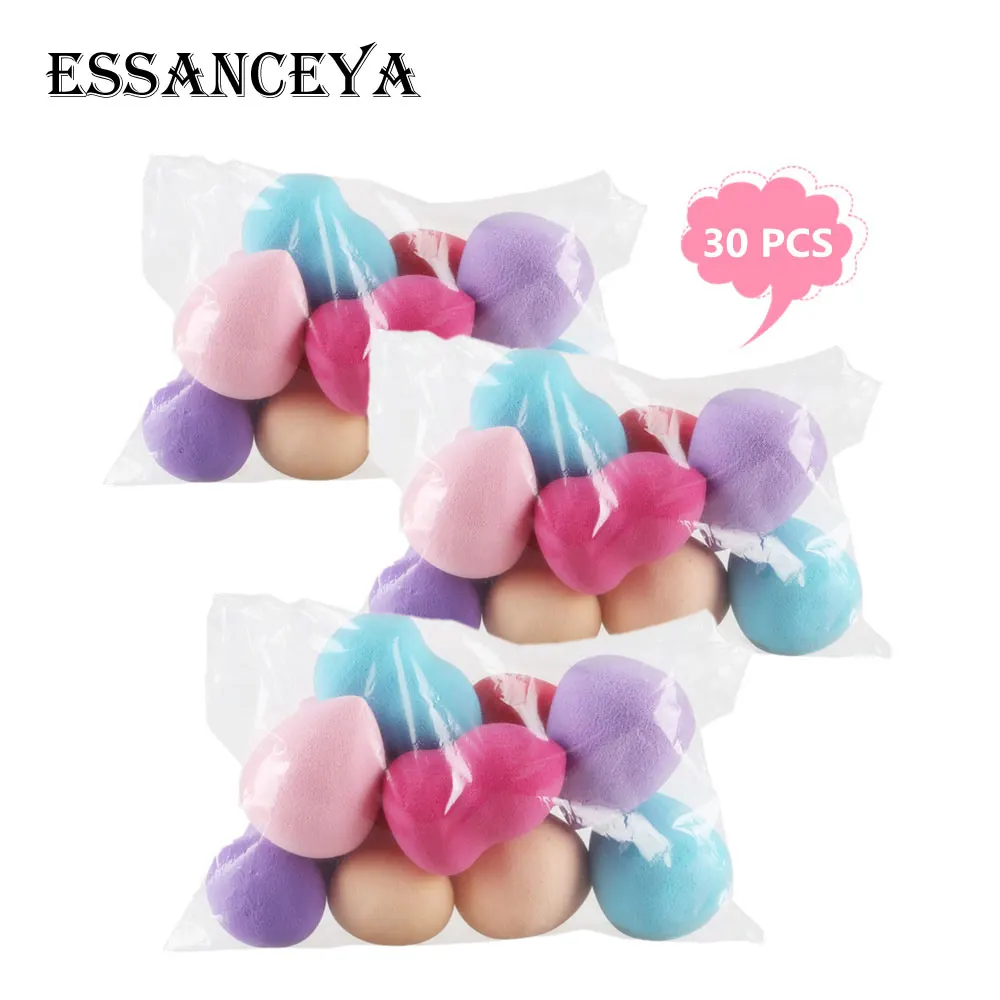 ESSANCEYA 30 шт. губка для макияжа воздушные подушки сухое влажное использование порошок основа крем гладкие косметические губки затяжки косметические наборы