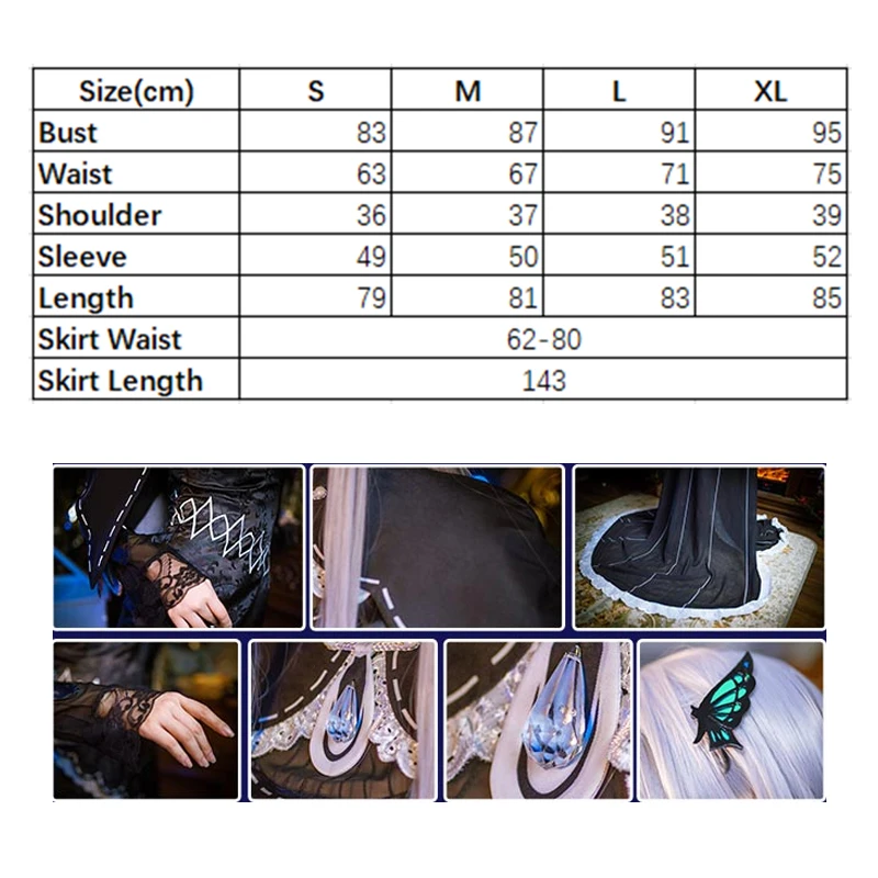 

ROLECOS Re Zero Echidna Cosplay Costume Re Life In A Different World From Zero Cosplay Costume Women Cheongsam Skirt Halloween