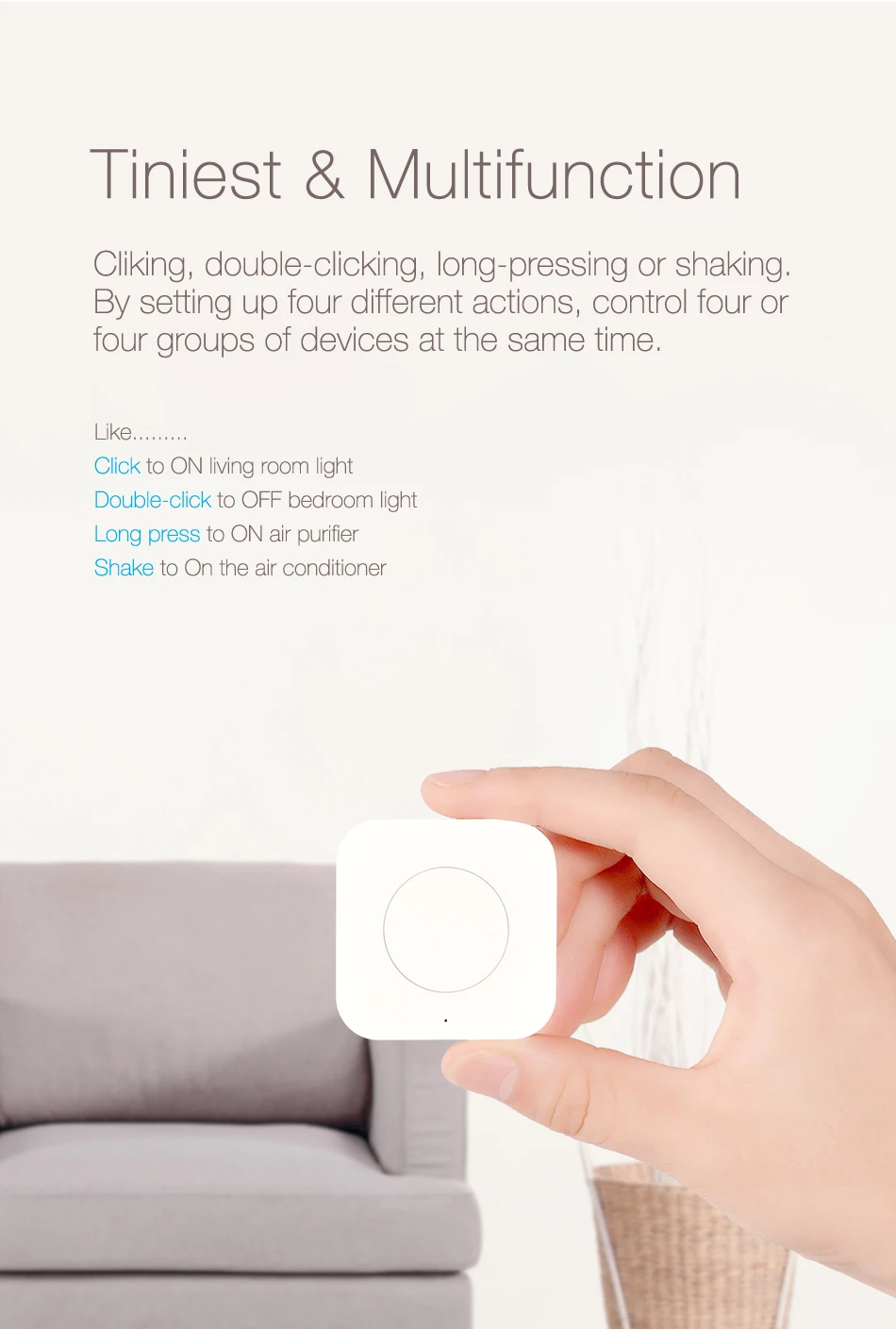Xiaomi Aqara умный беспроводной ZigBee переключатель Интеллектуальный переключатель приложение дистанционное управление Wi-Fi Подключение 1 банда ключ управление для M