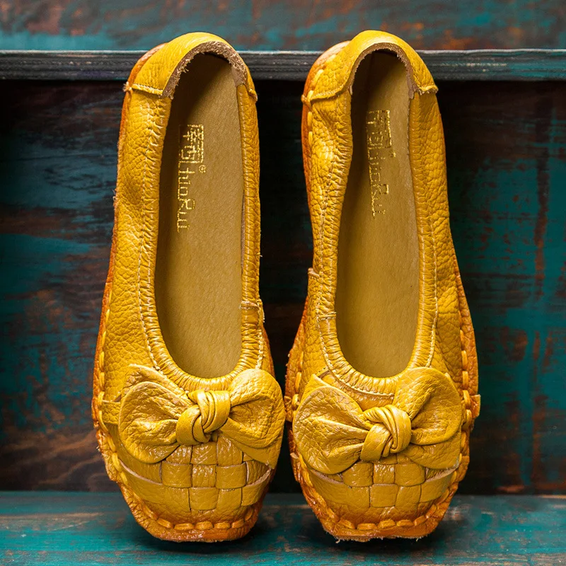 CEVABULE/Женская обувь ручной работы из натуральной кожи Тонкие кожаные туфли на