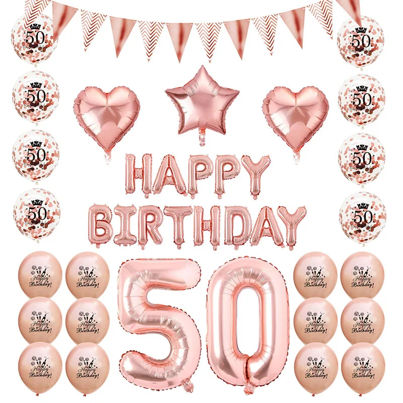 

Black Gold Happy Birthday Balloons Set Number Crown Confetti Latex Balloon 16 18 21 30 40 50 60 70 Birthday Party Decorations
