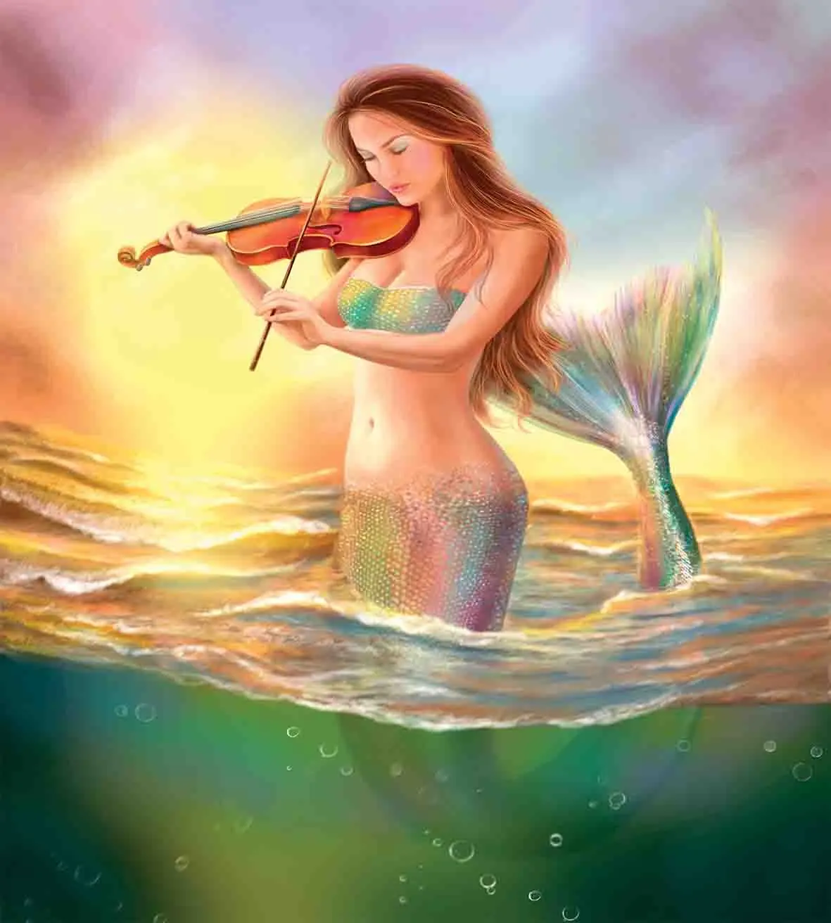 Комплект пододеяльников русалка комплект из 3 предметов с цветным реалистичным