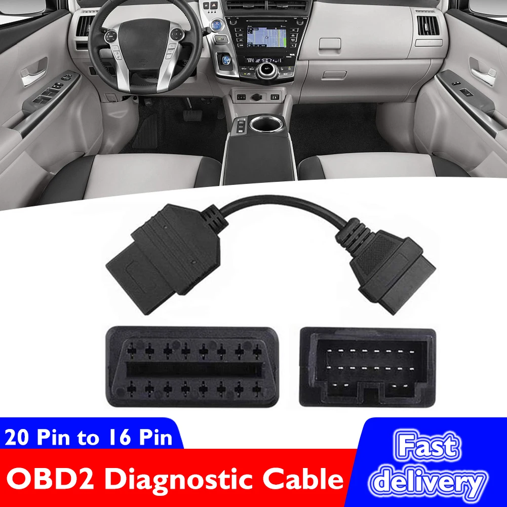 

2021 Новый диагностический кабель OBD2 20 Pin к OBD 2 16 Pin Автомобильный диагностический адаптер автомобильный Соединительный кабель для KIA Стайлинг...