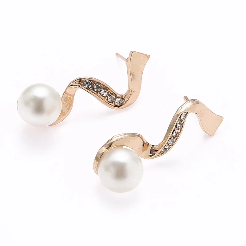 Комплект женских украшений с искусственным жемчугом Свадебный комплект из