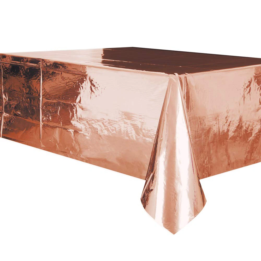 Прямоугольная скатерть из фольги розовое золото 4 фута * 9 футов вечерние