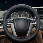 Черная искусственная кожа Чехол рулевого колеса автомобиля для Honda Accord 8 2008-2012 Odyssey 2011-2017 Crosstour 2012 пилот