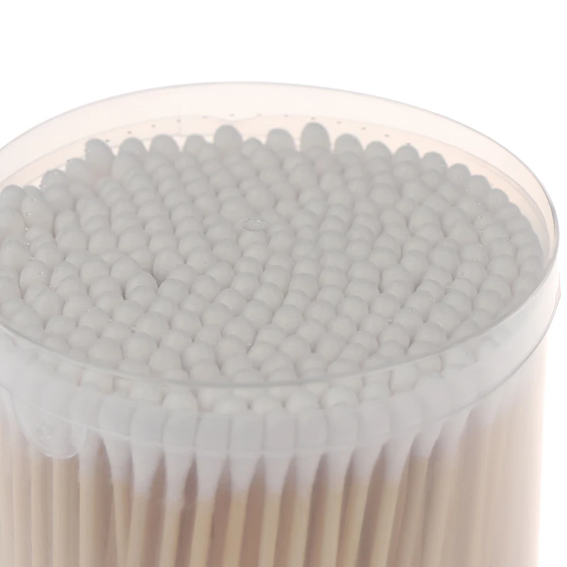 

300pcs New Disposable Double Head Cotton Swab Applicator Swabs Bamboo Handle Sturdy For Beauty Makeup Nose Ears Cleaning