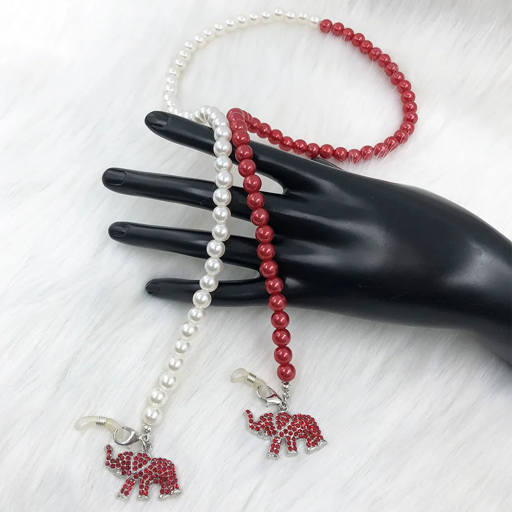 

Handmade Greek Sorority Pearl Beaded Sunglass Eyeglasses Reading Glasses Chain Cord Holder