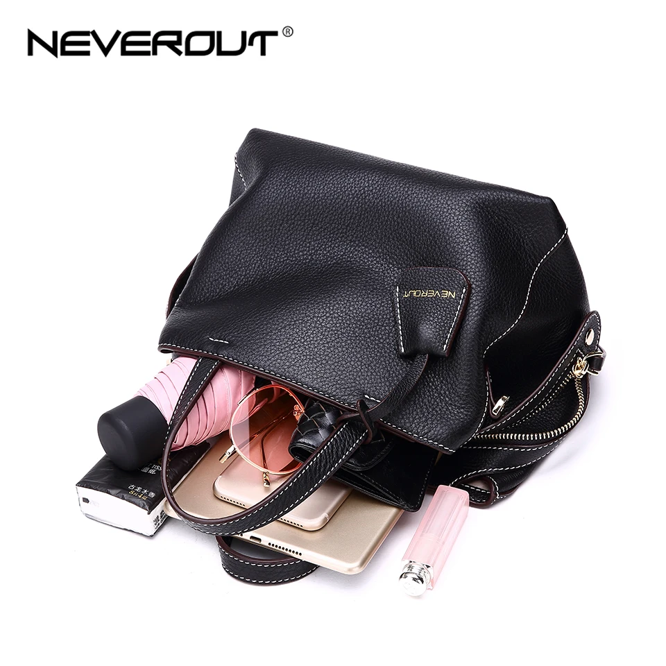 Сумка через плечо NEVEROUT Женская маленькая из мягкой натуральной кожи на молнии |
