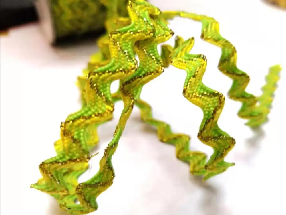 10 ярдов 7 мм многоцветная лента Ric Rac зигзаг кружевная обрезная для лоскутного