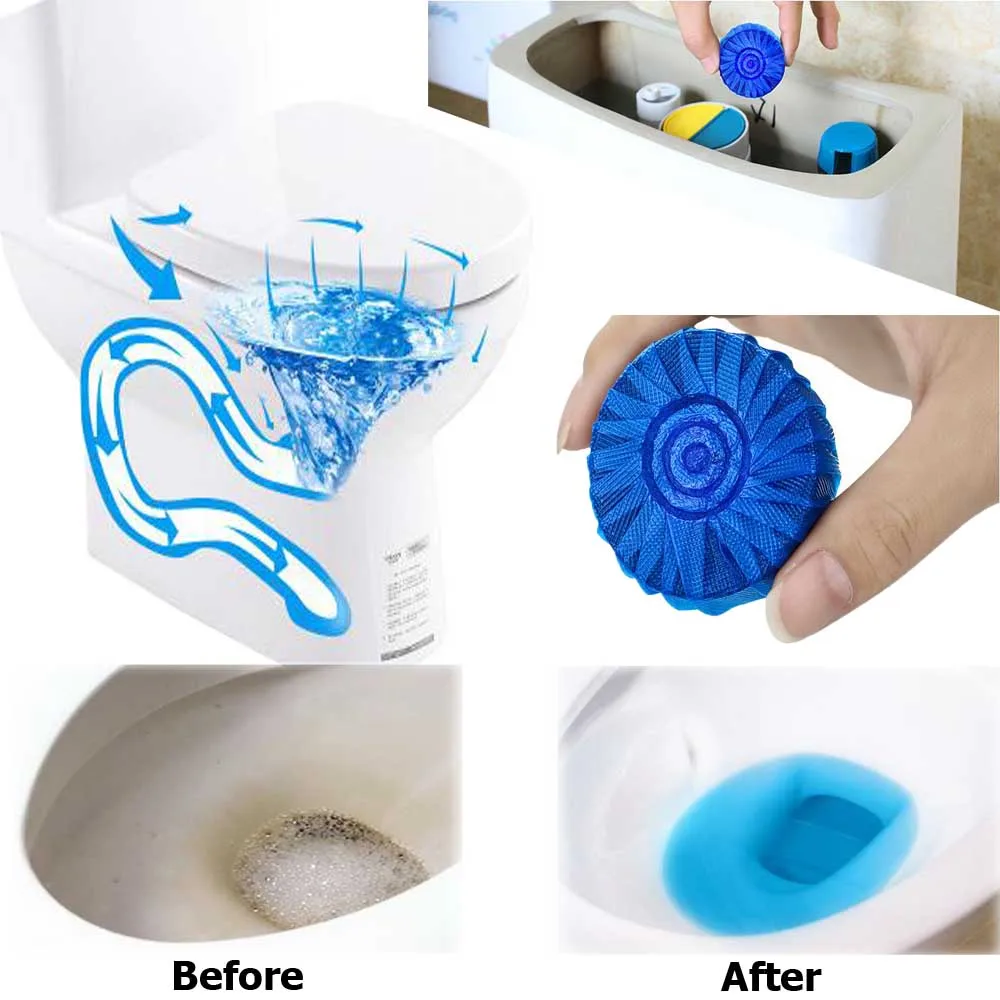 Лидер продаж синие пузыри для унитаза Автоматическая Промывка дух чистящее