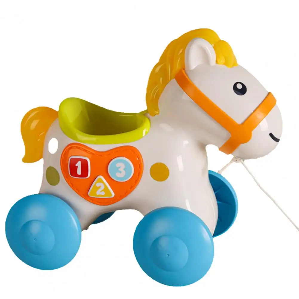 Push Pull Toy Cartoon Animal Shape Early Education Safe Horse Along Walking for Gift | Игрушки и хобби