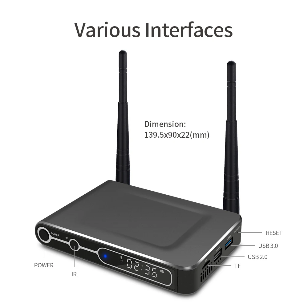ТВ приставка S78 Amlogic S922X Smart Android 9.0 металлический чехол 4 Гб DDR4 32 64 ROM 1000M LAN 2 4G 5G WiFi