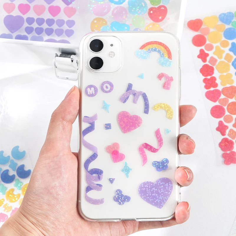 

Kawaii Colorful Sequin Fantasy stickers DIY scrapbooking base collage diary journal happy plan decoration stickers