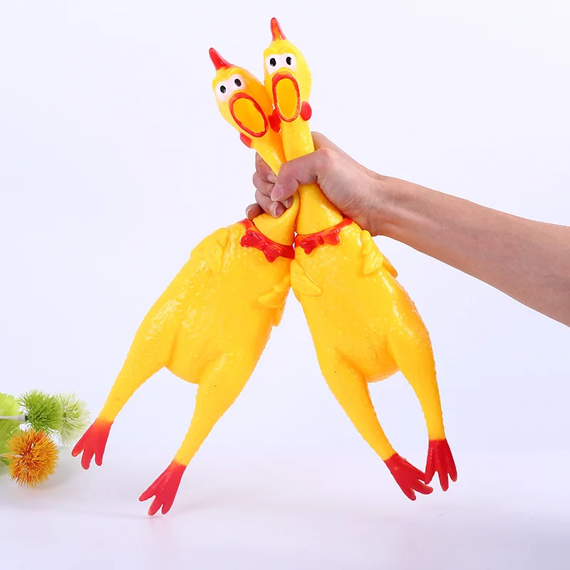 

HS 32cm 17cm Screaming Chicken Squeeze Sound Toy Pets Toy Product Dog Toys Shrilling Decompression Tool Funny Gadgets