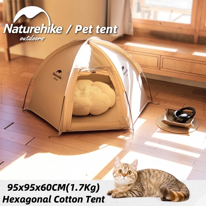 

Naturehike Hexagonal Pet Tent Outdoor Self-Supporting Cat House Portable Winter Warmth General 4 Seasons Outdoor Camping Kennel