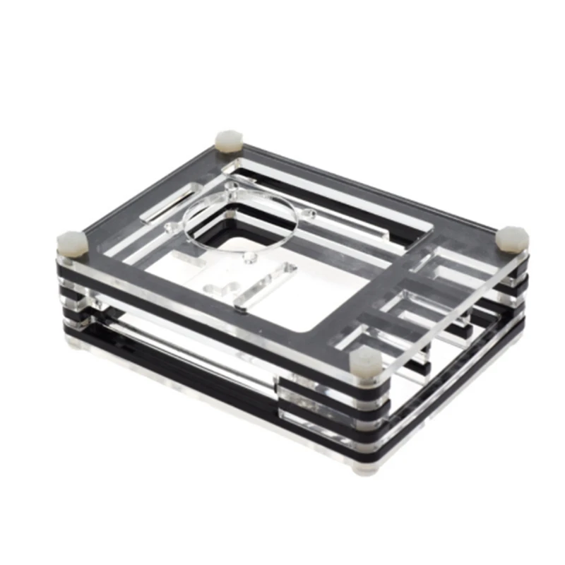 Подходит для Raspberry Pi 3 Чехол 9-Слои акриловой крышкой чехол с охлаждающим