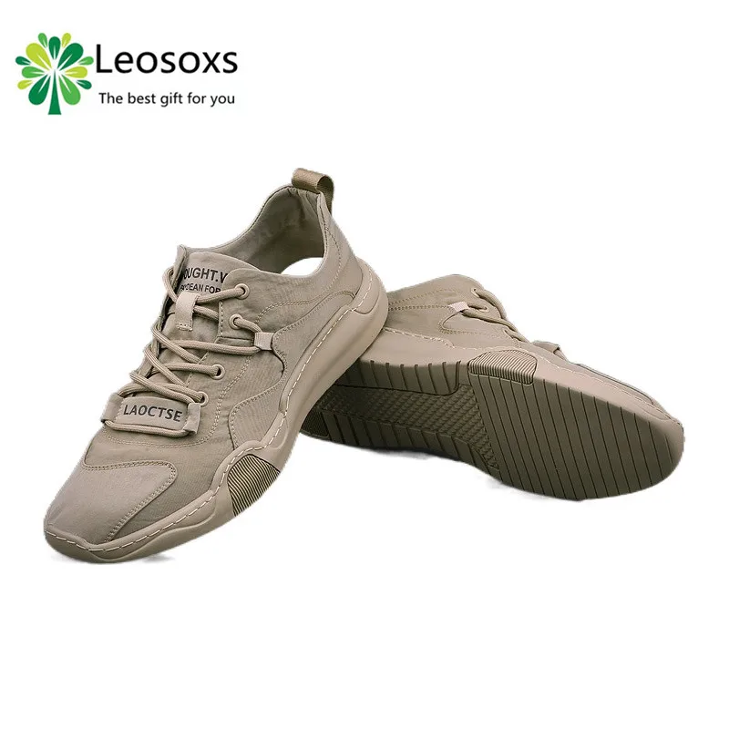 

2021 Spring and summer new British thick-soled lightweight breathable canvas shoes men Leosoxs KuaFu shoes men designer shoes