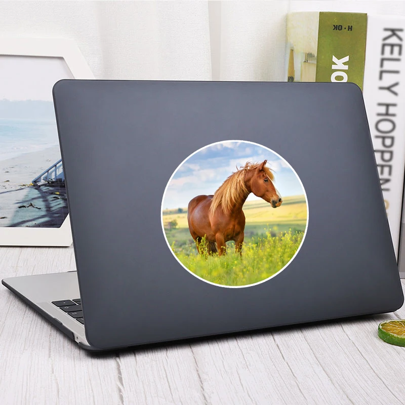 

Красивая коричневая лошадь, Виниловая наклейка для ноутбука/автомобиля/стены/планшета/окна/двери/телефона, наклейки для ноутбука # S7039