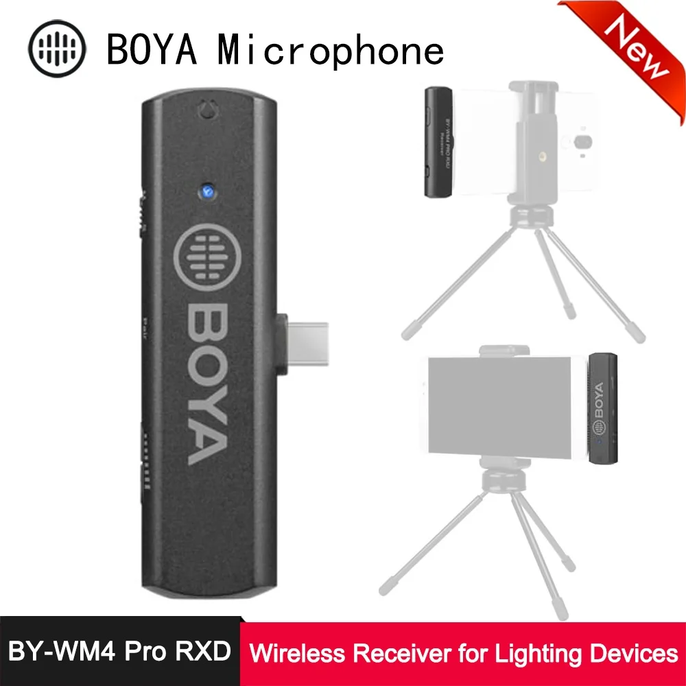 Беспроводной приемник BOYA BY-WM4 Pro RXD для iPhone 11 Pro Max Xs Xr iPad, осветительное устройство K1 K2, аксессуары для видеомикрофона и системы