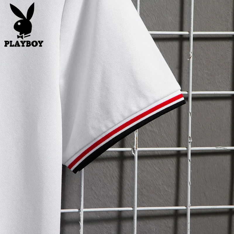 

PLAYBOY New Men Tops Shirts Summer Fashion Men Short Sleeve Loose Polos Shirts Male Tops Tees Para Hombre Brand Clothing PB1511