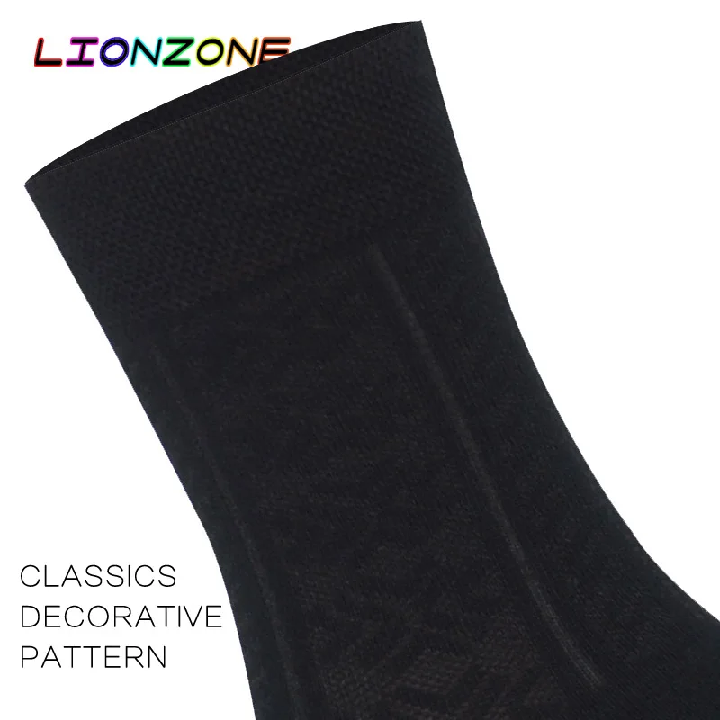 LIONZONE 5 пар/лот деловые мужские носки декоративные антибактериальные дышащие Теплые Calze Uomo джентльменские бамбуковые носки
