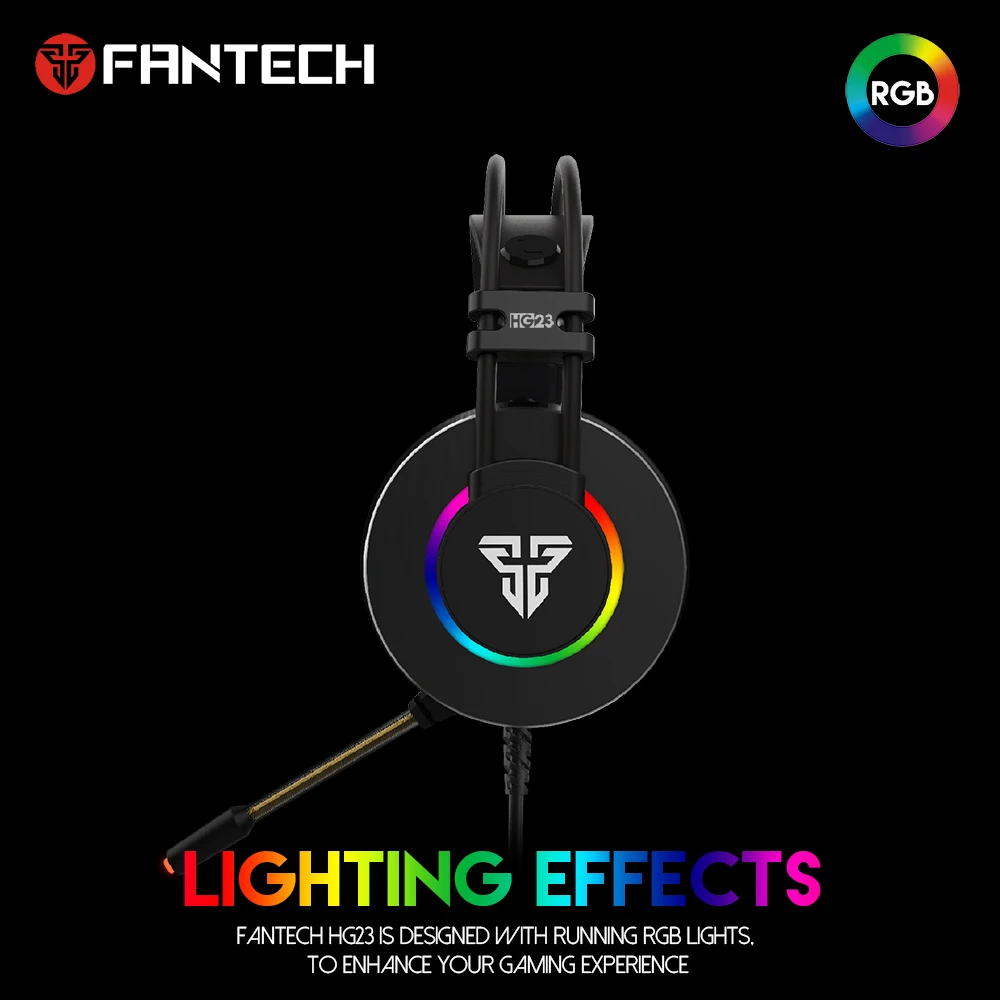 Fantech HG23 USB 7 1 виртуальный объемный звук Игровая гарнитура наушники с микрофоном