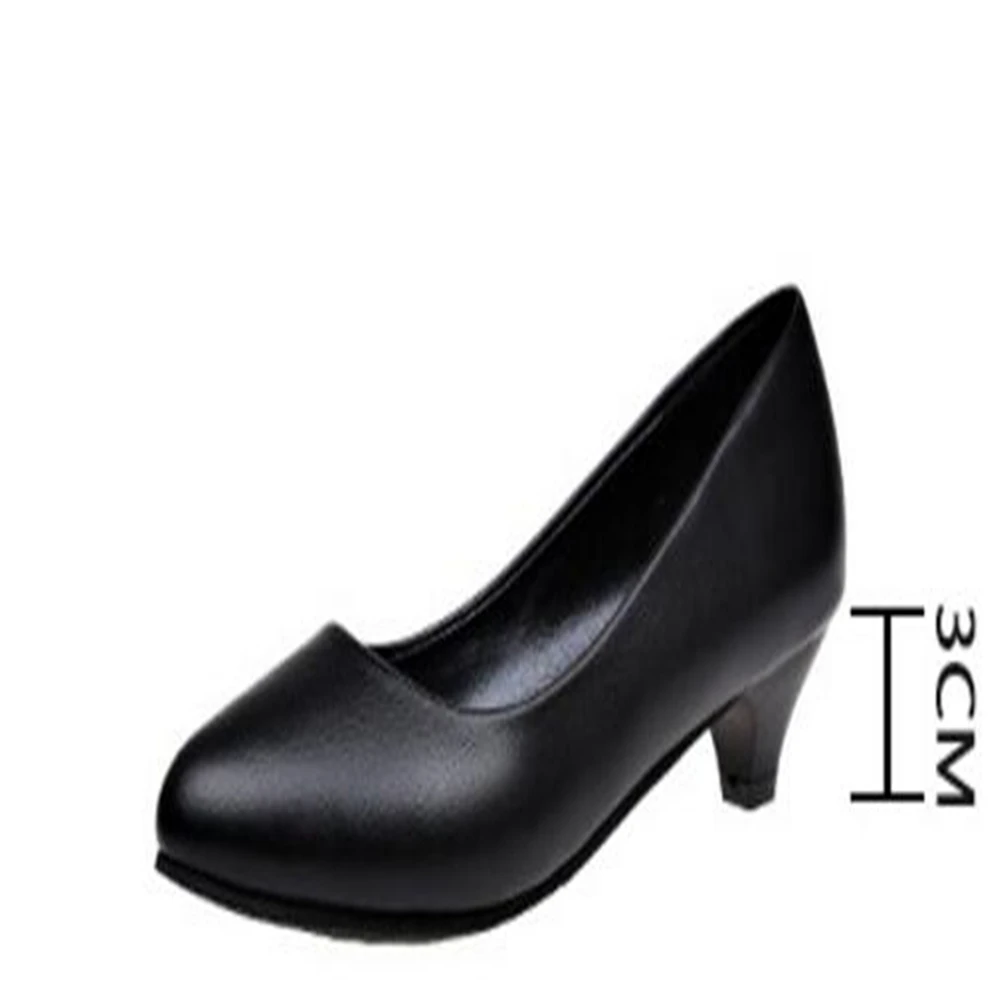 Женские классические туфли на высоком каблуке с закрытым носком женские черные