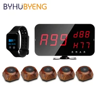 byhubyeng pager system restaurant calling verpleegster horloge watch emergency push button chime wireless display