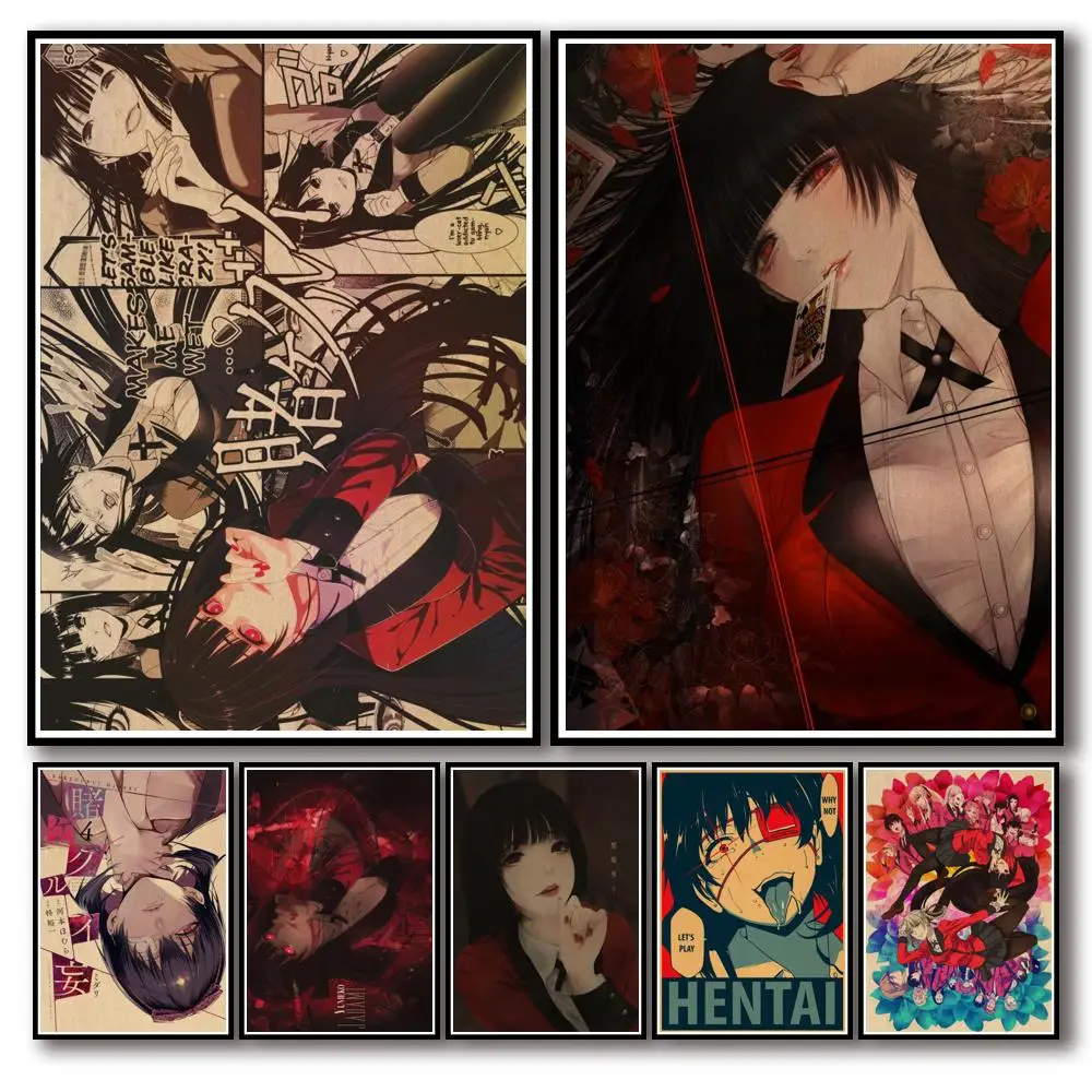 

Black and White Poster Kakegurui Anime Posters Canvas Painting Wall Decor Posters Wall Art Picture Room Decor Home Decor