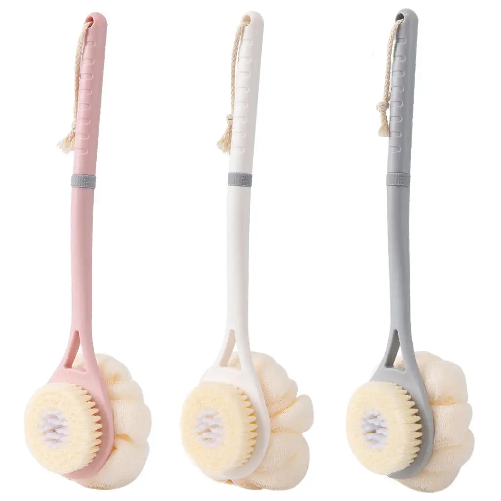 

Щетка для ванны двойного назначения, мягкая щетина, скруббер для спины, мяч для ванны, чистящий артефакт, спа, отшелушивающий, 2 в 1 для мужчин