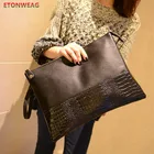 Сумка-конверт женская, из кожи крокодила, 2021