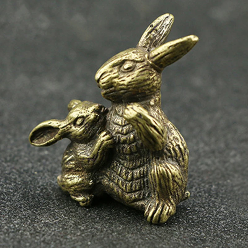 Орнамент винтажный чистый латунный кроличий ремесленный 1 шт. настольный