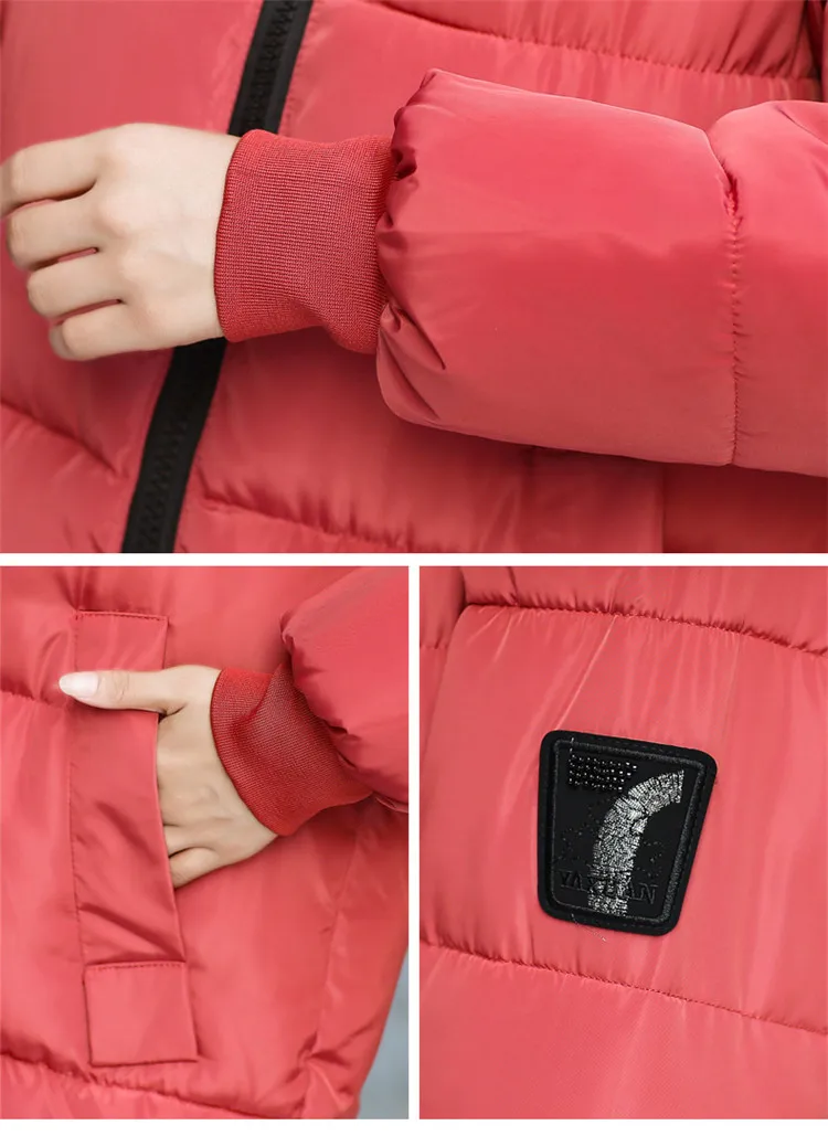 Большие размеры, XL-7XL, женские зимние парки, пуховая хлопковая куртка с меховым воротником, с капюшоном, утепленная длинная куртка с хлопковой подкладкой, большие размеры 2915