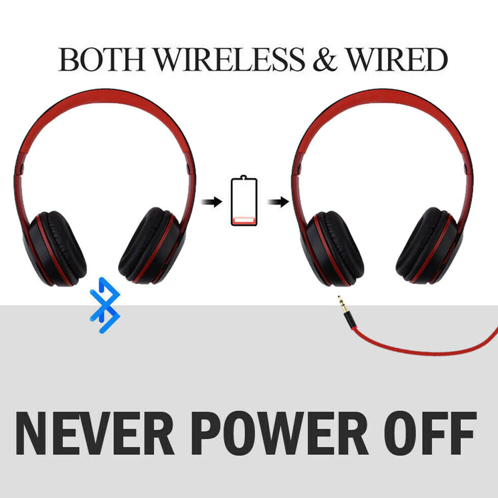 Беспроводные Bluetooth-наушники складная стерео-гарнитура с шумоподавлением |