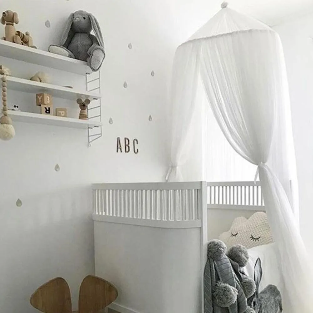 Большая занавеска для кровати Свадебный декор детской комнаты Обложка с короной