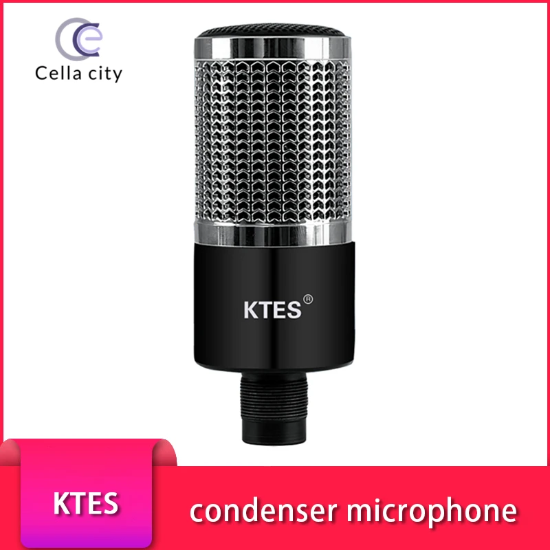 Cella City U710v Microphone Live Microphone Computer Sound Card Set Recording Large Diaphragm Condenser Microphone